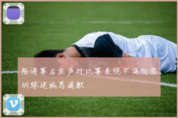陈涛赛后发声对比赛表现不满向深圳球迷诚恳道歉